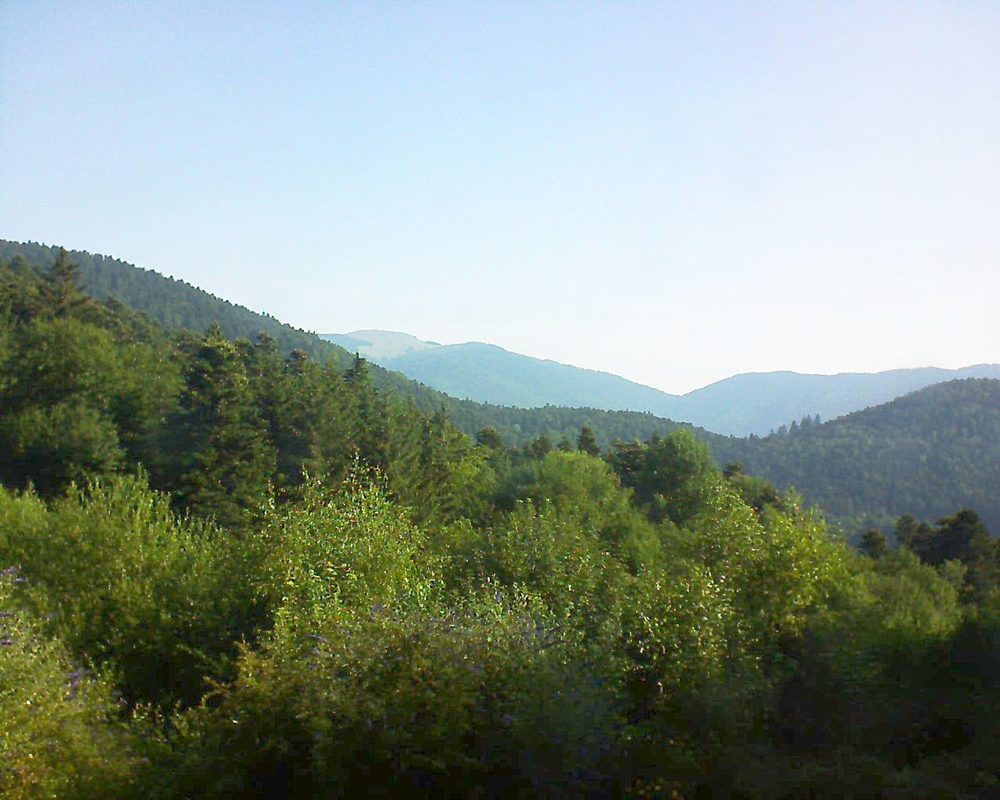 Le petit ballon vu depuis le Domaine Langmatt à Murbach le 07.07.2018 à 08:45 Le petit ballon (Alsace, Vosges) le 07.07.2018 à 08:45