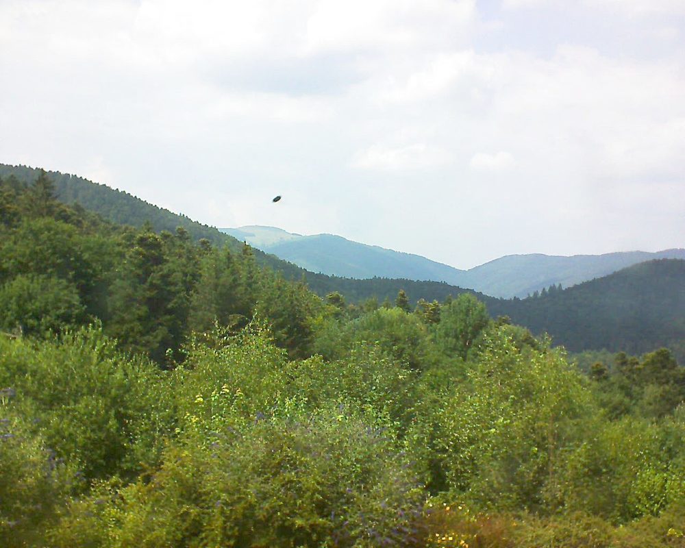 Le petit ballon vu depuis le Domaine Langmatt à Murbach le 07.07.2018 à 15:15 Le petit ballon (Alsace, Vosges) le 07.07.2018 à 15:15