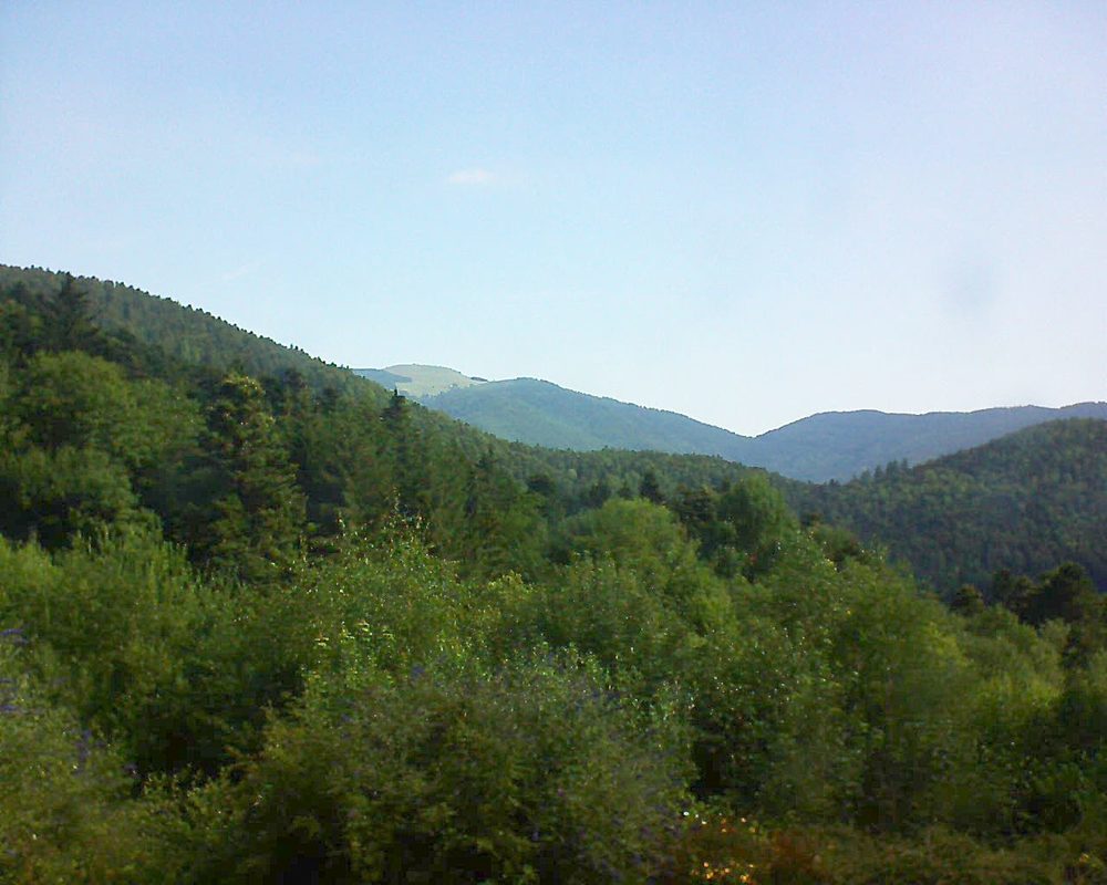Le petit ballon vu depuis le Domaine Langmatt à Murbach le 08.07.2018 à 09:45 Le petit ballon (Alsace, Vosges) le 08.07.2018 à 09:45