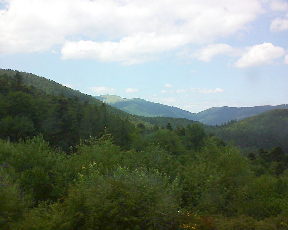 Le petit ballon vu depuis le Domaine Langmatt à Murbach le 08.07.2018 à 15:00 Le petit ballon (Alsace, Vosges) le 08.07.2018 à 15:00