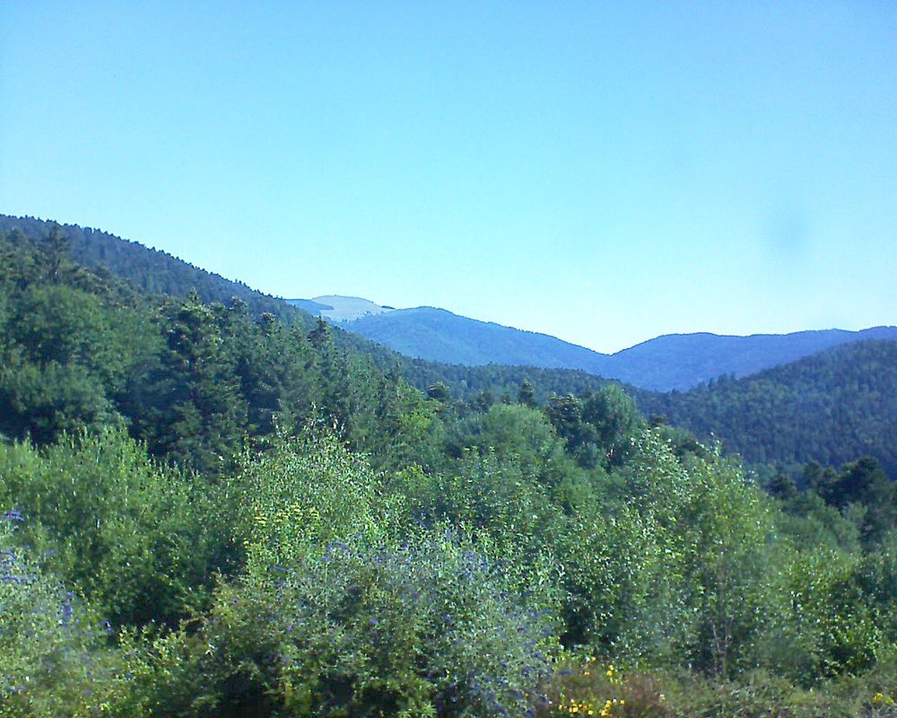 Le petit ballon vu depuis le Domaine Langmatt à Murbach le 09.07.2018 à 10:15 Le petit ballon (Alsace, Vosges) le 09.07.2018 à 10:15