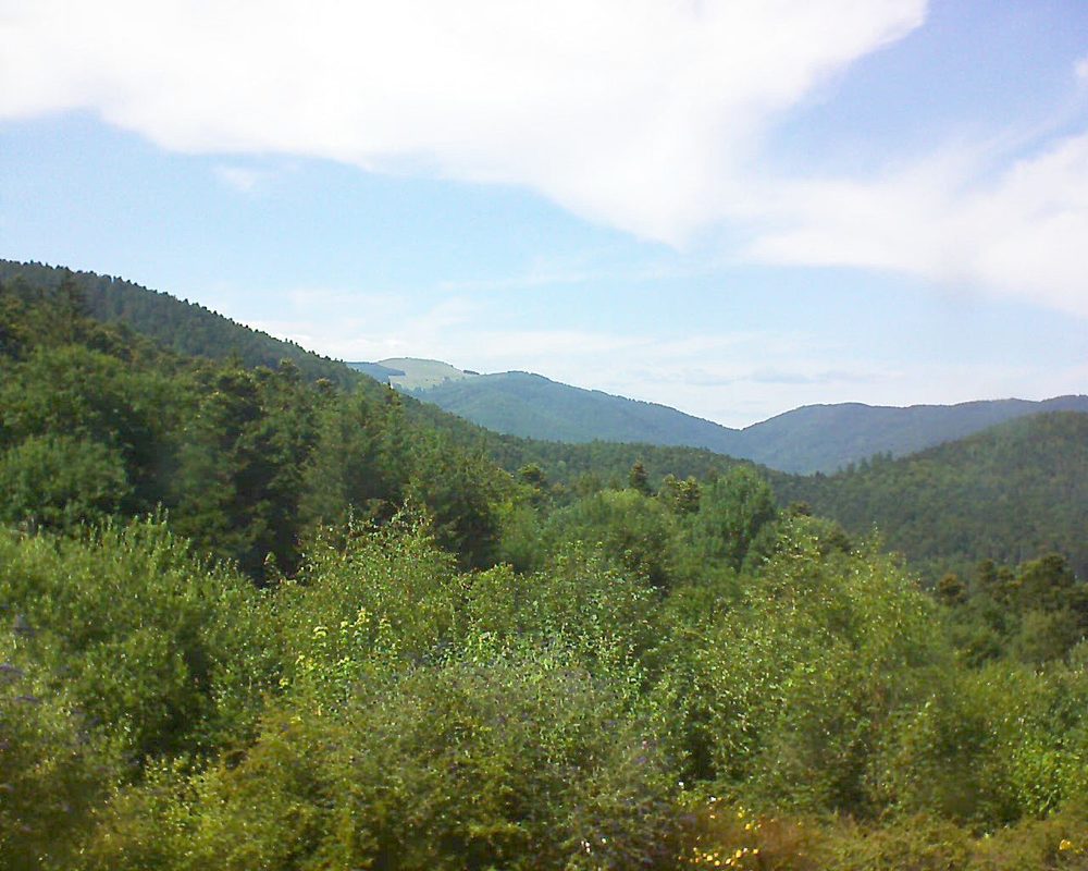 Le petit ballon vu depuis le Domaine Langmatt à Murbach le 09.07.2018 à 15:45 Le petit ballon (Alsace, Vosges) le 09.07.2018 à 15:45