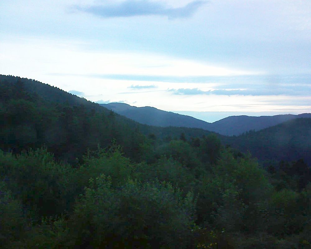 Le petit ballon vu depuis le Domaine Langmatt à Murbach le 10.07.2018 à 05:45 Le petit ballon (Alsace, Vosges) le 10.07.2018 à 05:45