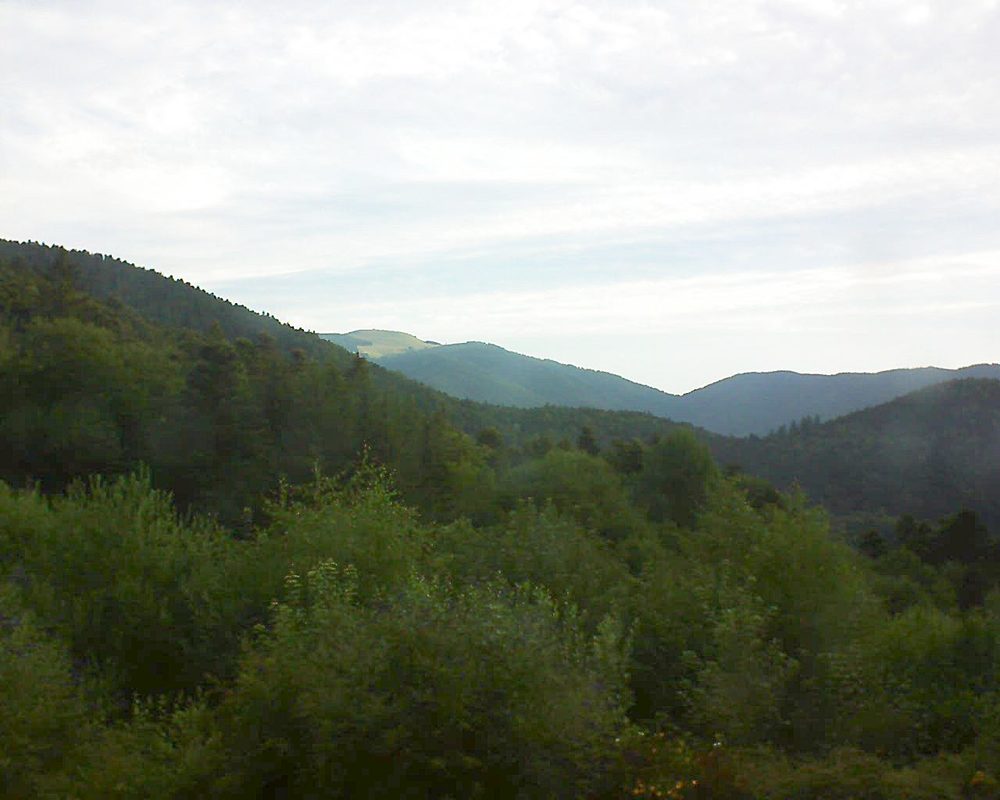Le petit ballon vu depuis le Domaine Langmatt à Murbach le 10.07.2018 à 07:00 Le petit ballon (Alsace, Vosges) le 10.07.2018 à 07:00