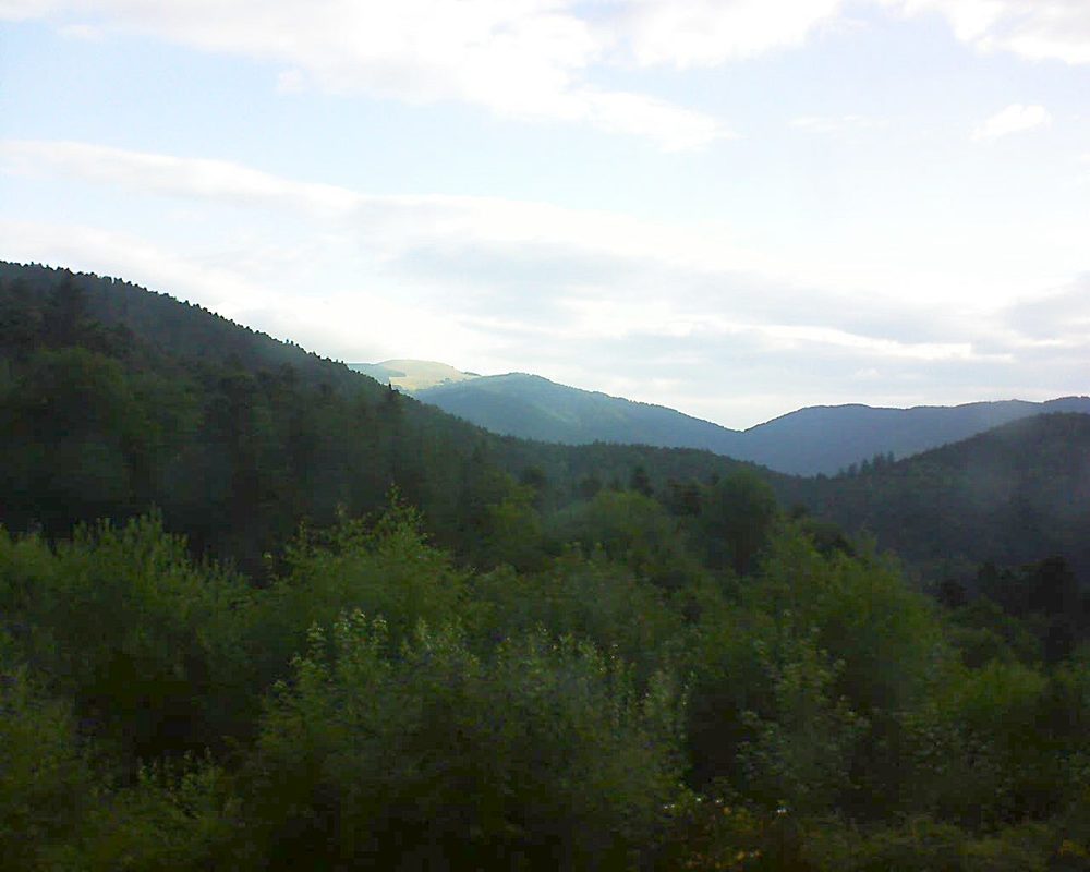 Le petit ballon vu depuis le Domaine Langmatt à Murbach le 11.07.2018 à 07:15 Le petit ballon (Alsace, Vosges) le 11.07.2018 à 07:15
