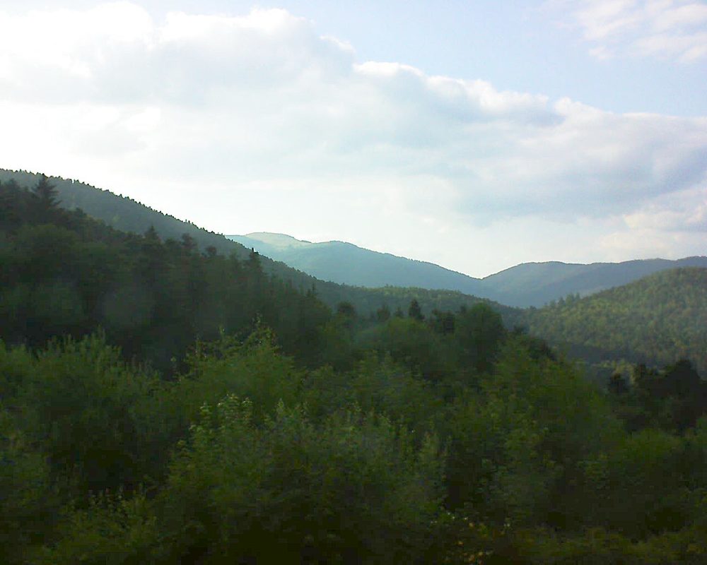 Le petit ballon vu depuis le Domaine Langmatt à Murbach le 11.07.2018 à 19:30 Le petit ballon (Alsace, Vosges) le 11.07.2018 à 19:30