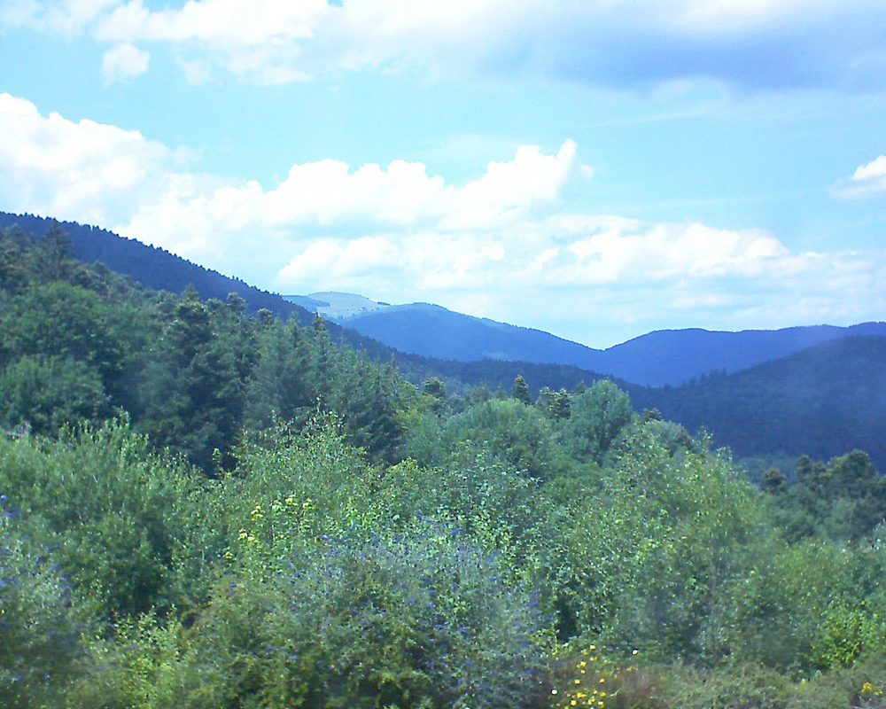 Le petit ballon vu depuis le Domaine Langmatt à Murbach le 13.07.2018 à 15:00 Le petit ballon (Alsace, Vosges) le 13.07.2018 à 15:00
