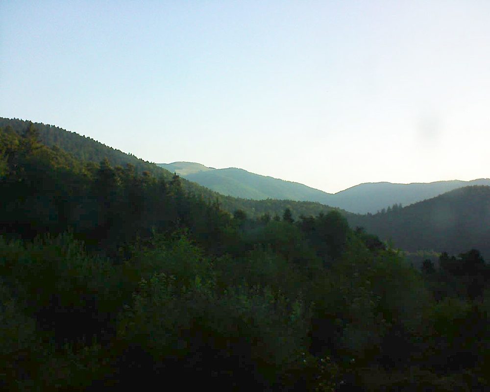 Le petit ballon vu depuis le Domaine Langmatt à Murbach le 14.07.2018 à 07:00 Le petit ballon (Alsace, Vosges) le 14.07.2018 à 07:00