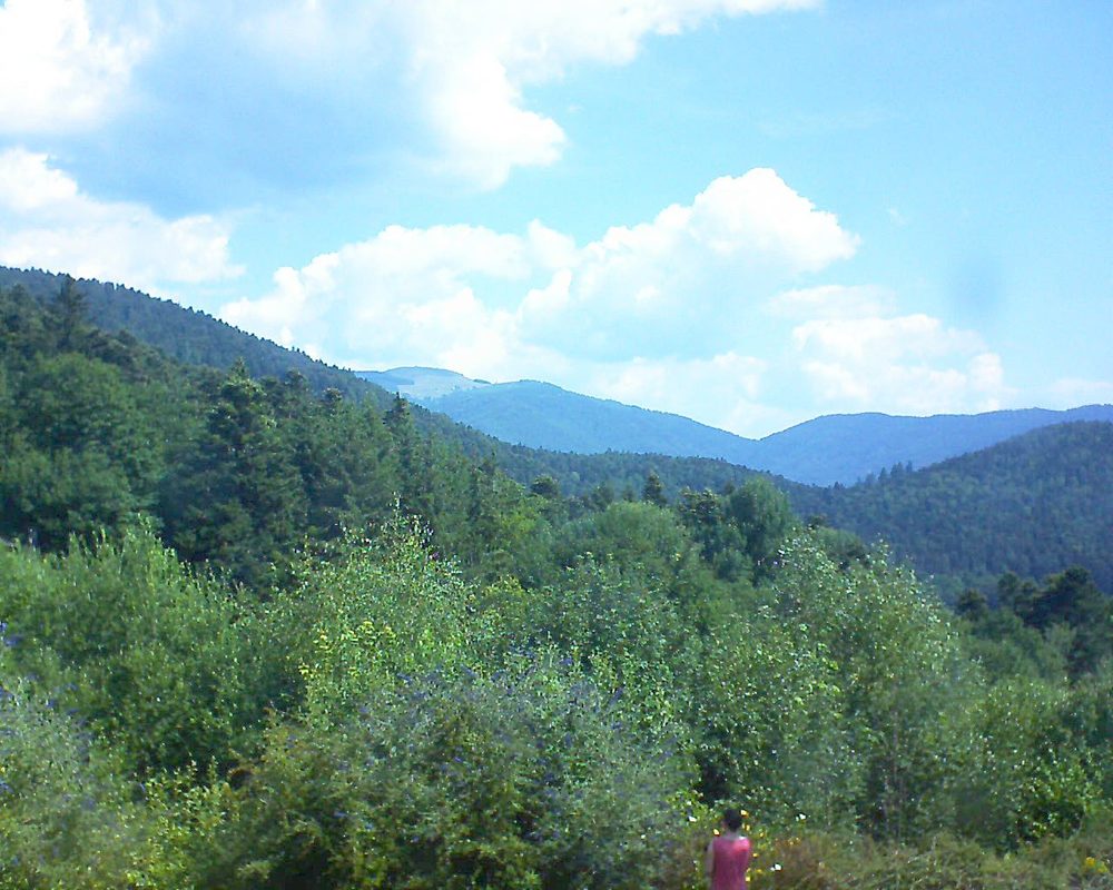Le petit ballon vu depuis le Domaine Langmatt à Murbach le 14.07.2018 à 11:00 Le petit ballon (Alsace, Vosges) le 14.07.2018 à 11:00