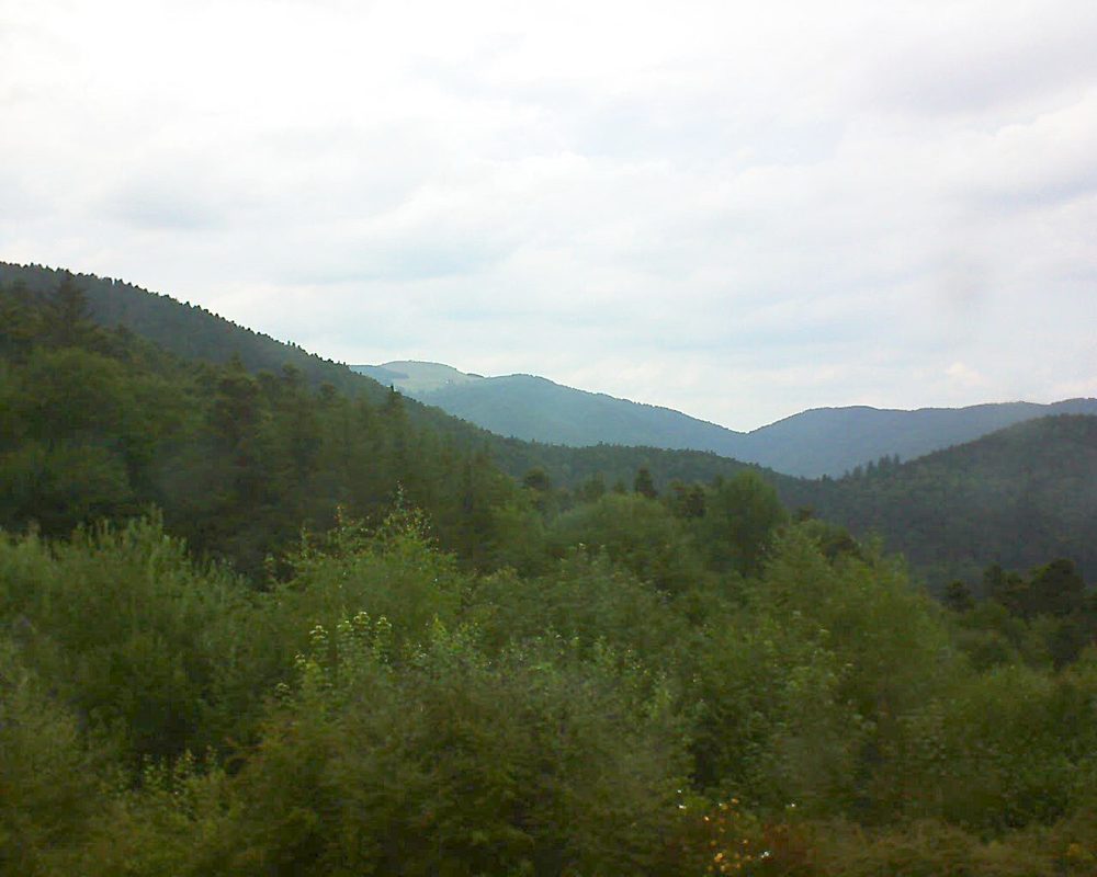 Le petit ballon vu depuis le Domaine Langmatt à Murbach le 14.07.2018 à 15:30 Le petit ballon (Alsace, Vosges) le 14.07.2018 à 15:30