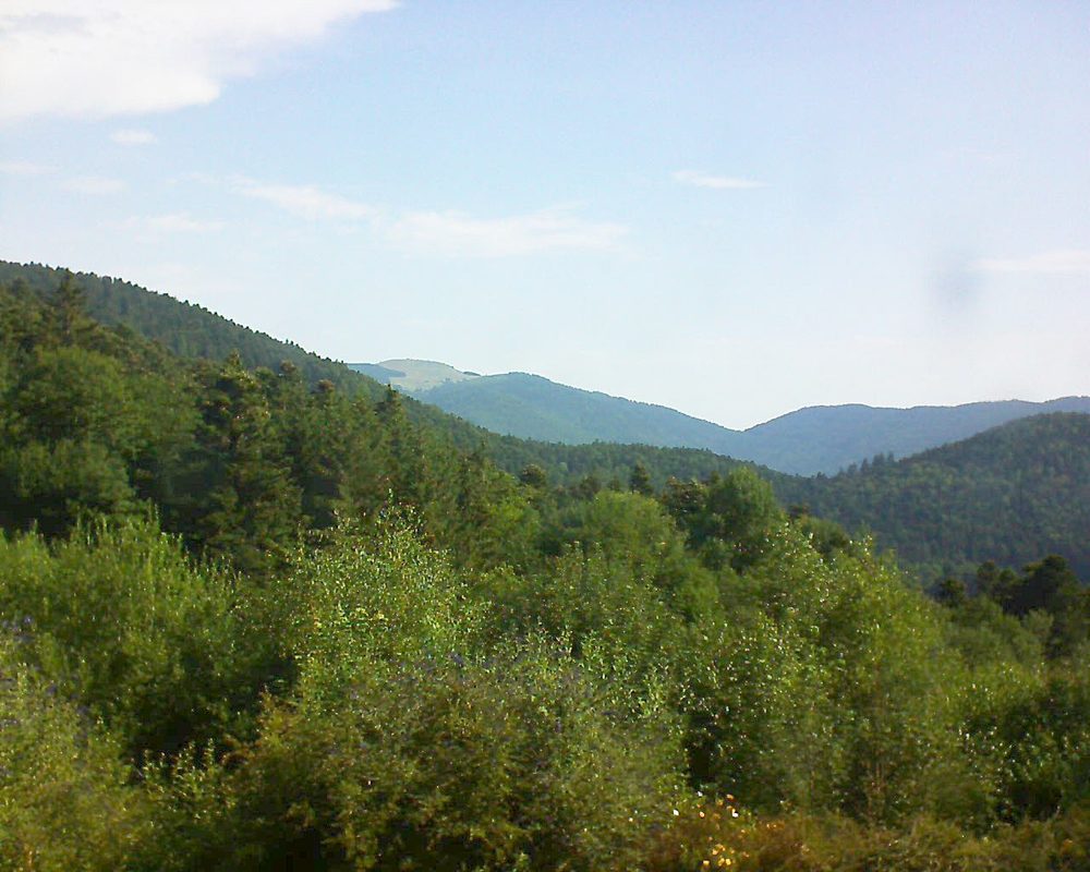 Le petit ballon vu depuis le Domaine Langmatt à Murbach le 15.07.2018 à 09:30 Le petit ballon (Alsace, Vosges) le 15.07.2018 à 09:30