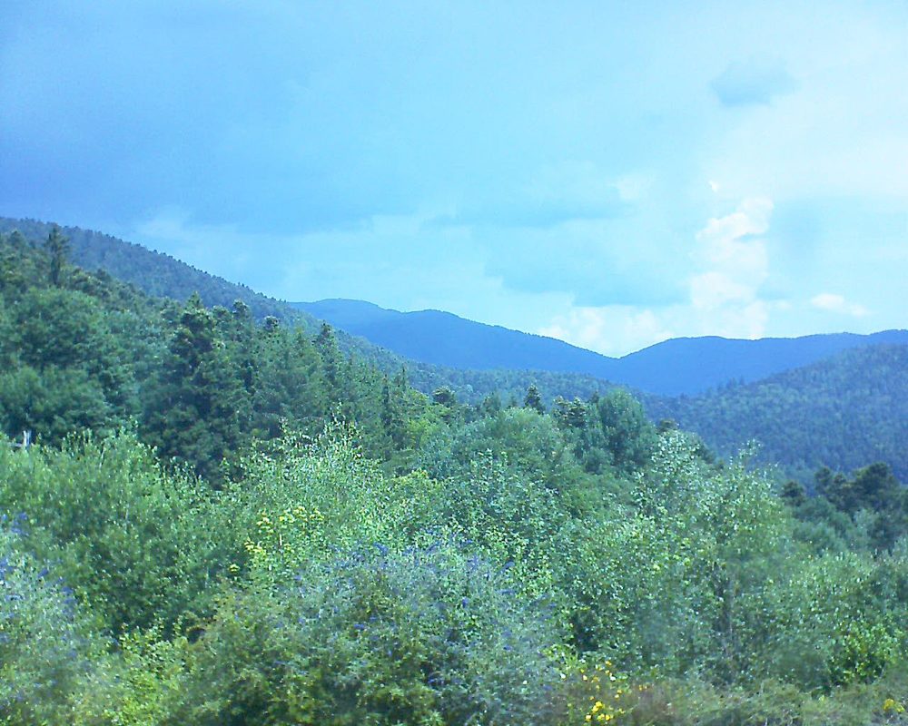 Le petit ballon vu depuis le Domaine Langmatt à Murbach le 15.07.2018 à 12:15 Le petit ballon (Alsace, Vosges) le 15.07.2018 à 12:15