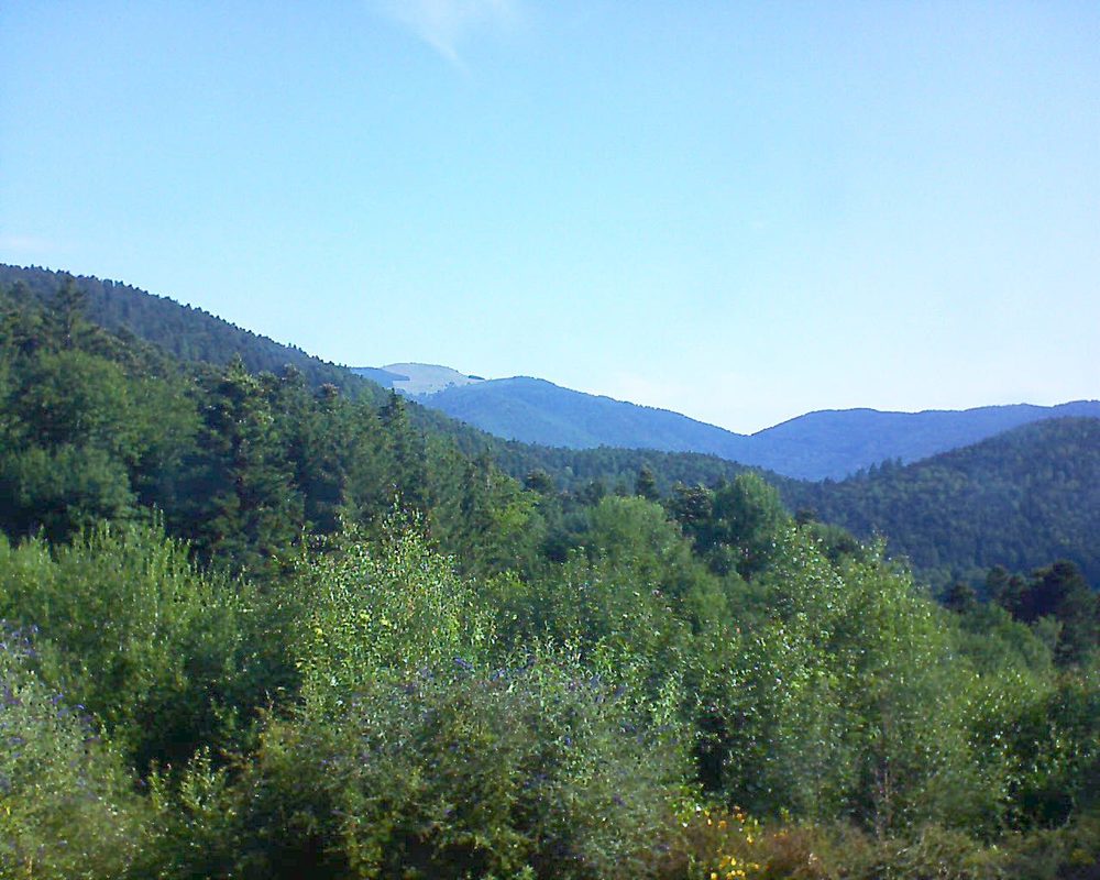 Le petit ballon vu depuis le Domaine Langmatt à Murbach le 16.07.2018 à 09:30 Le petit ballon (Alsace, Vosges) le 16.07.2018 à 09:30