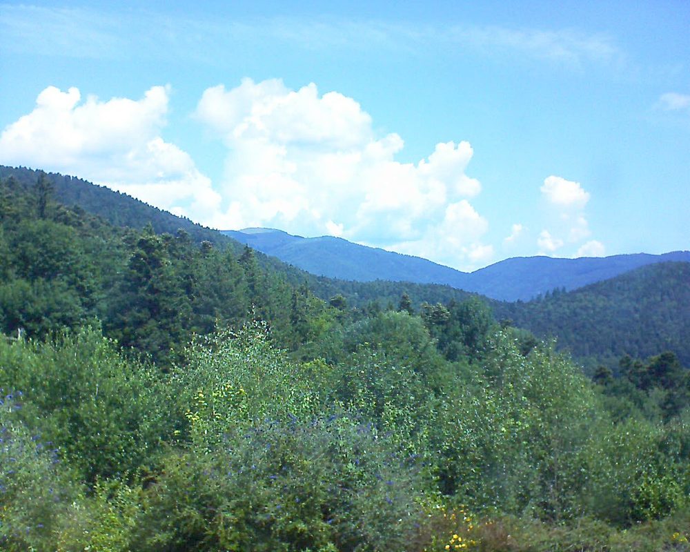 Le petit ballon vu depuis le Domaine Langmatt à Murbach le 16.07.2018 à 12:00 Le petit ballon (Alsace, Vosges) le 16.07.2018 à 12:00