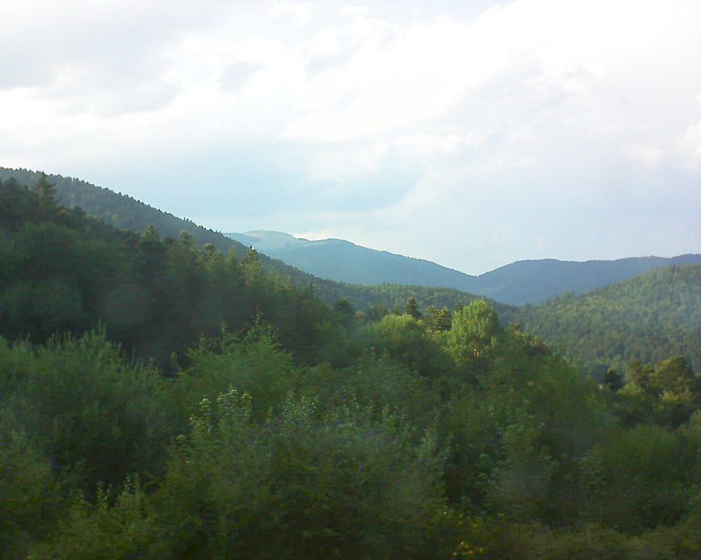 Le petit ballon vu depuis le Domaine Langmatt à Murbach le 16.07.2018 à 19:00 Le petit ballon (Alsace, Vosges) le 16.07.2018 à 19:00