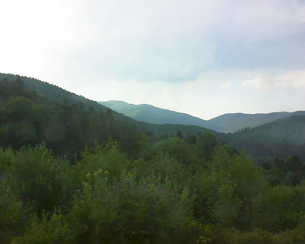 Le petit ballon vu depuis le Domaine Langmatt à Murbach le 16.07.2018 à 19:30 Le petit ballon (Alsace, Vosges) le 16.07.2018 à 19:30