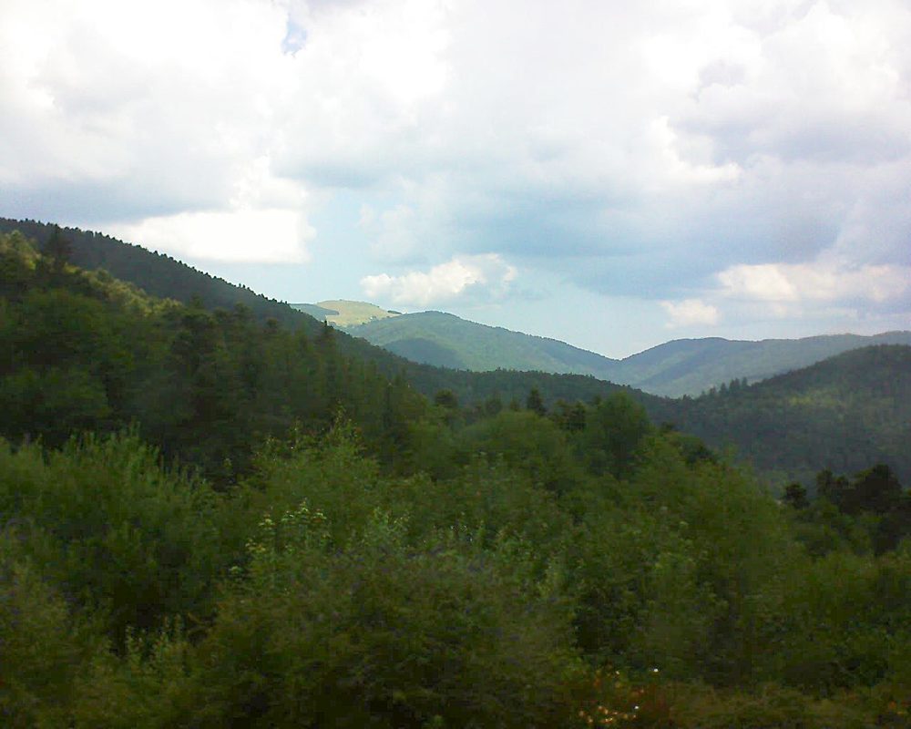 Le petit ballon vu depuis le Domaine Langmatt à Murbach le 17.07.2018 à 11:45 Le petit ballon (Alsace, Vosges) le 17.07.2018 à 11:45