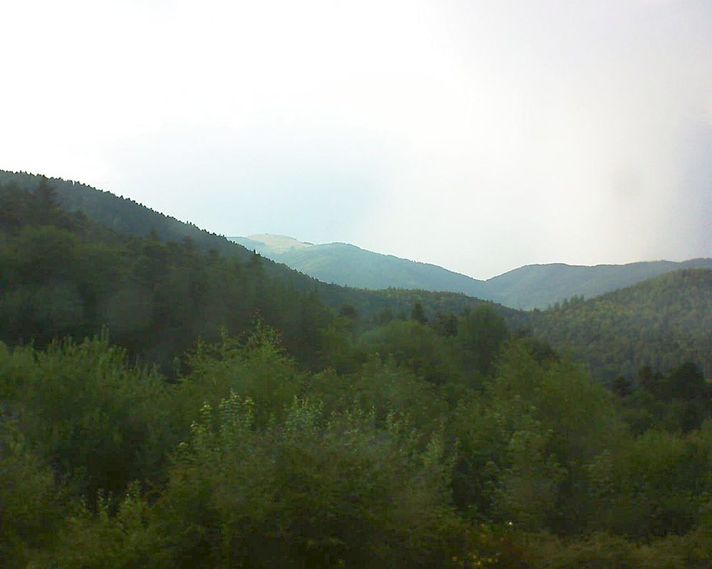 Le petit ballon vu depuis le Domaine Langmatt à Murbach le 17.07.2018 à 19:15 Le petit ballon (Alsace, Vosges) le 17.07.2018 à 19:15
