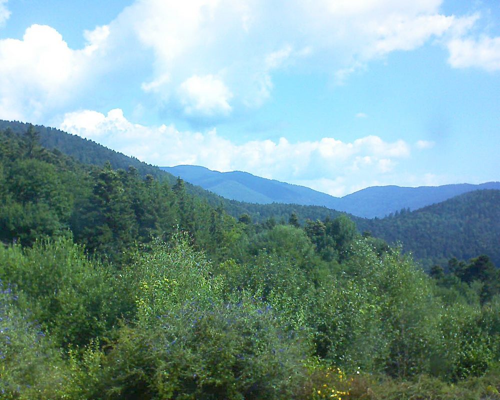 Le petit ballon vu depuis le Domaine Langmatt à Murbach le 18.07.2018 à 10:45 Le petit ballon (Alsace, Vosges) le 18.07.2018 à 10:45