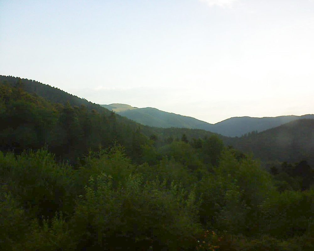 Le petit ballon vu depuis le Domaine Langmatt à Murbach le 19.07.2018 à 07:00 Le petit ballon (Alsace, Vosges) le 19.07.2018 à 07:00
