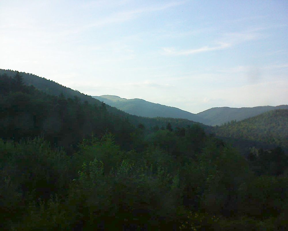Le petit ballon vu depuis le Domaine Langmatt à Murbach le 19.07.2018 à 19:30 Le petit ballon (Alsace, Vosges) le 19.07.2018 à 19:30
