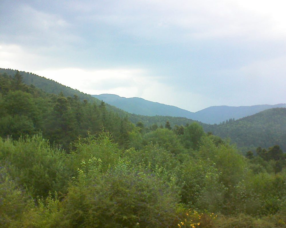 Le petit ballon vu depuis le Domaine Langmatt à Murbach le 20.07.2018 à 14:45 Le petit ballon (Alsace, Vosges) le 20.07.2018 à 14:45