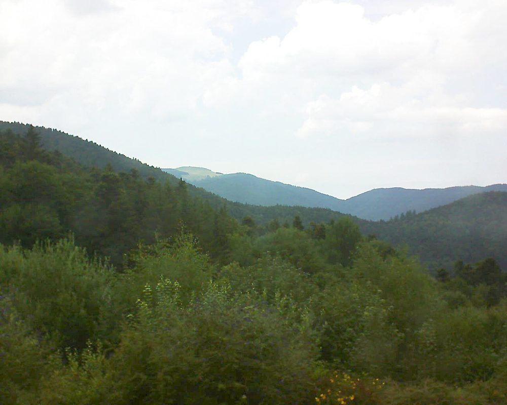 Le petit ballon vu depuis le Domaine Langmatt à Murbach le 20.07.2018 à 16:30 Le petit ballon (Alsace, Vosges) le 20.07.2018 à 16:30