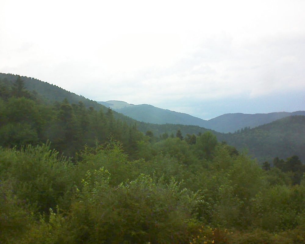Le petit ballon vu depuis le Domaine Langmatt à Murbach le 20.07.2018 à 19:30 Le petit ballon (Alsace, Vosges) le 20.07.2018 à 19:30