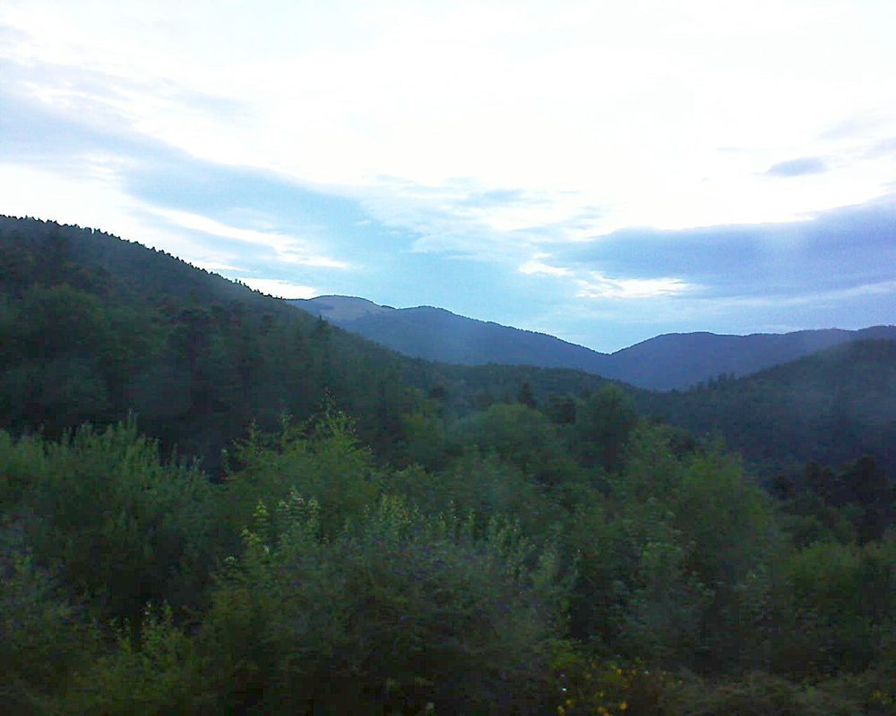 Le petit ballon vu depuis le Domaine Langmatt à Murbach le 21.07.2018 à 06:30 Le petit ballon (Alsace, Vosges) le 21.07.2018 à 06:30