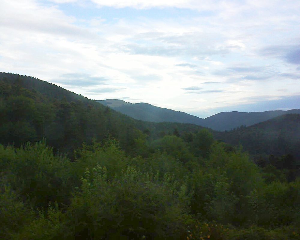 Le petit ballon vu depuis le Domaine Langmatt à Murbach le 21.07.2018 à 07:00 Le petit ballon (Alsace, Vosges) le 21.07.2018 à 07:00