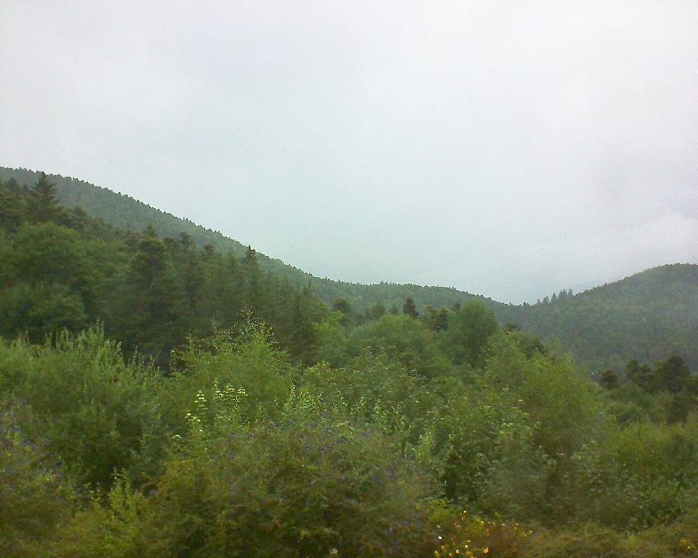 Le petit ballon vu depuis le Domaine Langmatt à Murbach le 21.07.2018 à 12:45 Le petit ballon (Alsace, Vosges) le 21.07.2018 à 12:45