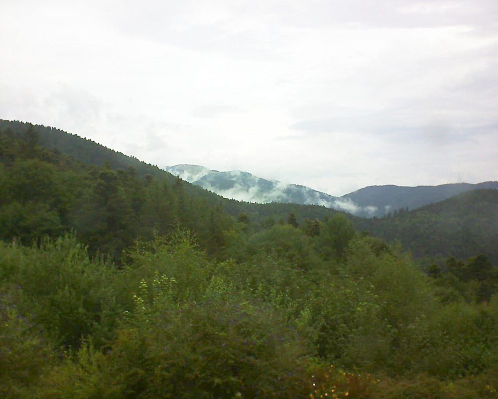 Le petit ballon vu depuis le Domaine Langmatt à Murbach le 21.07.2018 à 13:30 Le petit ballon (Alsace, Vosges) le 21.07.2018 à 13:30
