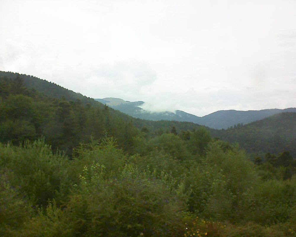 Le petit ballon vu depuis le Domaine Langmatt à Murbach le 21.07.2018 à 14:00 Le petit ballon (Alsace, Vosges) le 21.07.2018 à 14:00