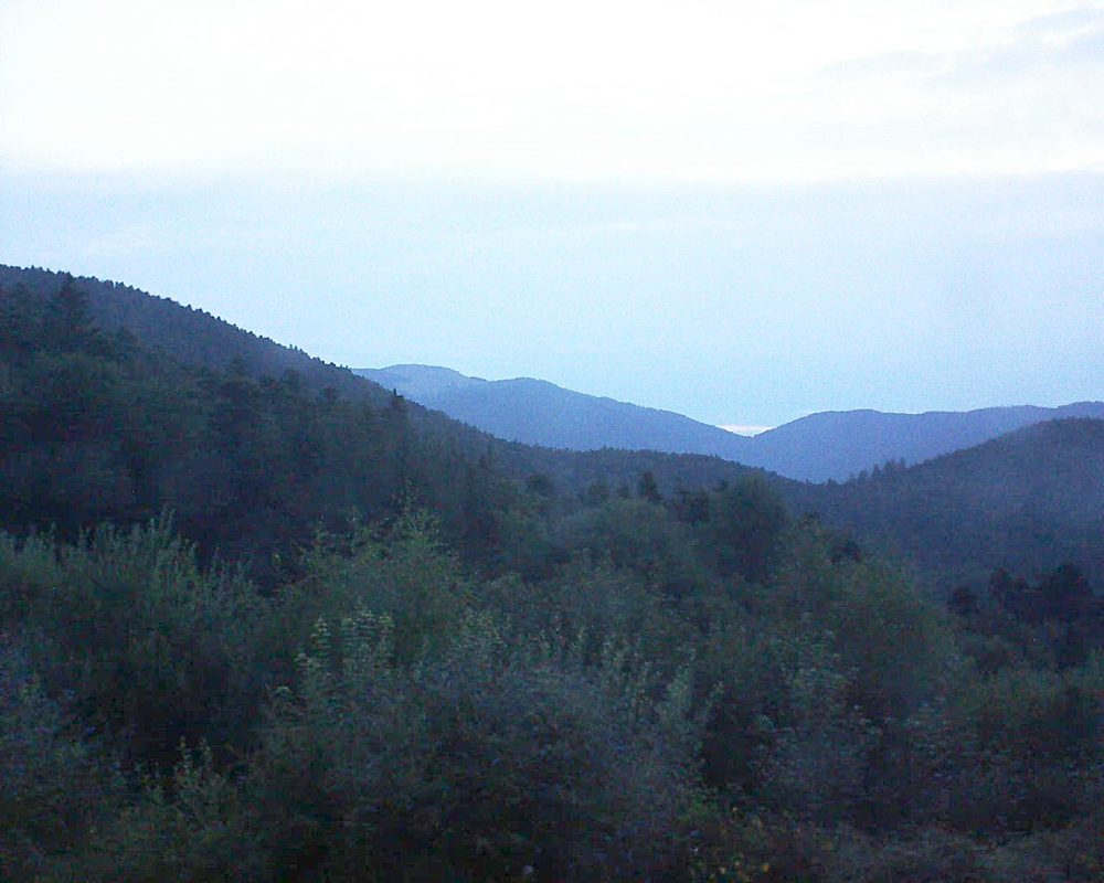 Le petit ballon vu depuis le Domaine Langmatt à Murbach le 22.07.2018 à 05:45 Le petit ballon (Alsace, Vosges) le 22.07.2018 à 05:45