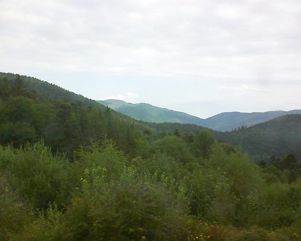 Le petit ballon vu depuis le Domaine Langmatt à Murbach le 22.07.2018 à 10:00 Le petit ballon (Alsace, Vosges) le 22.07.2018 à 10:00