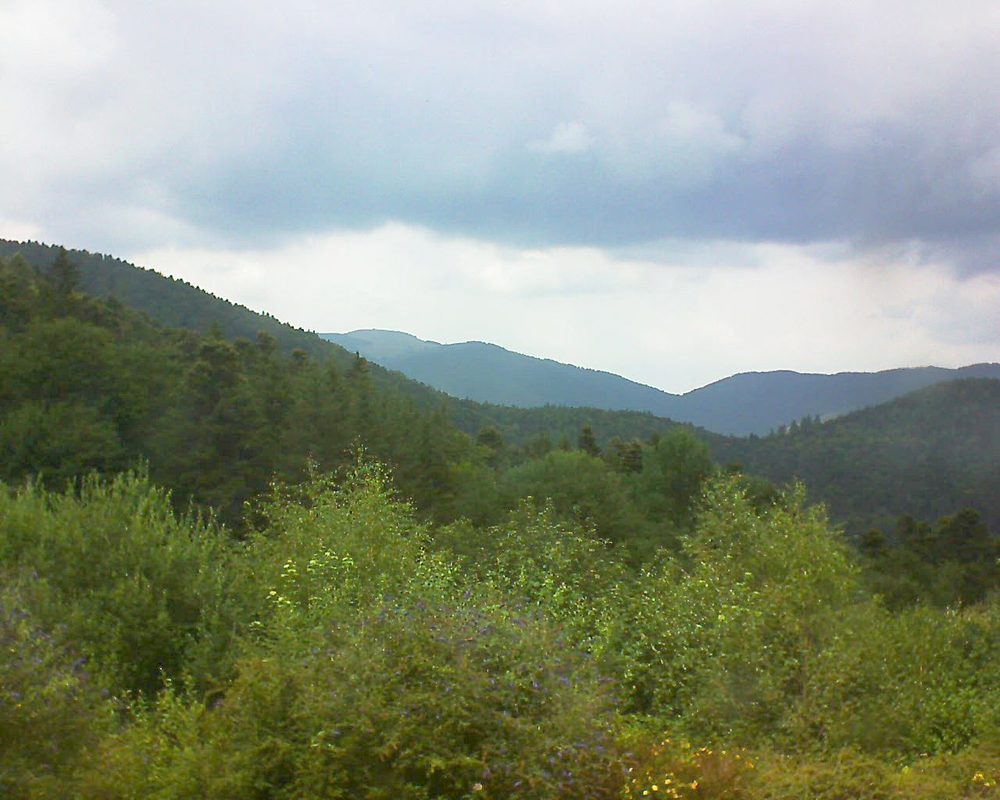 Le petit ballon vu depuis le Domaine Langmatt à Murbach le 22.07.2018 à 14:00 Le petit ballon (Alsace, Vosges) le 22.07.2018 à 14:00