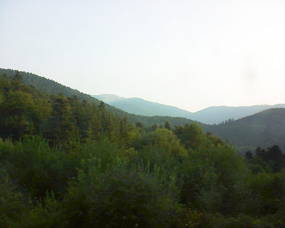 Le petit ballon vu depuis le Domaine Langmatt à Murbach le 23.07.2018 à 07:45 Le petit ballon (Alsace, Vosges) le 23.07.2018 à 07:45