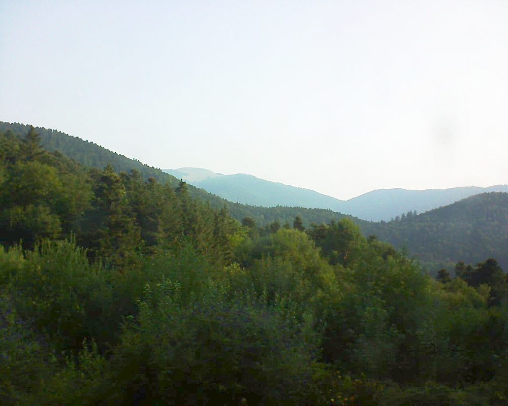 Le petit ballon vu depuis le Domaine Langmatt à Murbach le 23.07.2018 à 08:15 Le petit ballon (Alsace, Vosges) le 23.07.2018 à 08:15