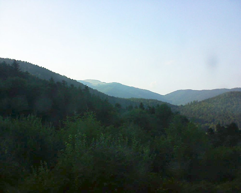 Le petit ballon vu depuis le Domaine Langmatt à Murbach le 23.07.2018 à 19:15 Le petit ballon (Alsace, Vosges) le 23.07.2018 à 19:15