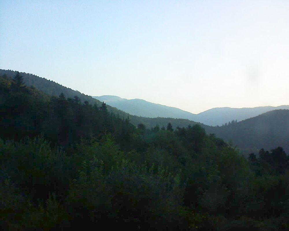 Le petit ballon vu depuis le Domaine Langmatt à Murbach le 24.07.2018 à 06:45 Le petit ballon (Alsace, Vosges) le 24.07.2018 à 06:45