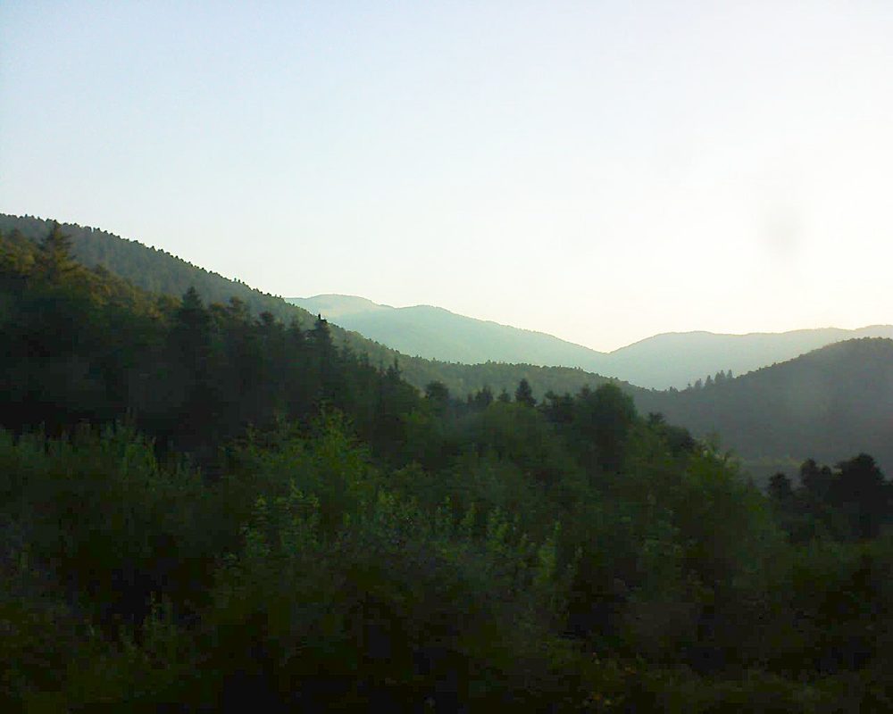 Le petit ballon vu depuis le Domaine Langmatt à Murbach le 24.07.2018 à 07:00 Le petit ballon (Alsace, Vosges) le 24.07.2018 à 07:00