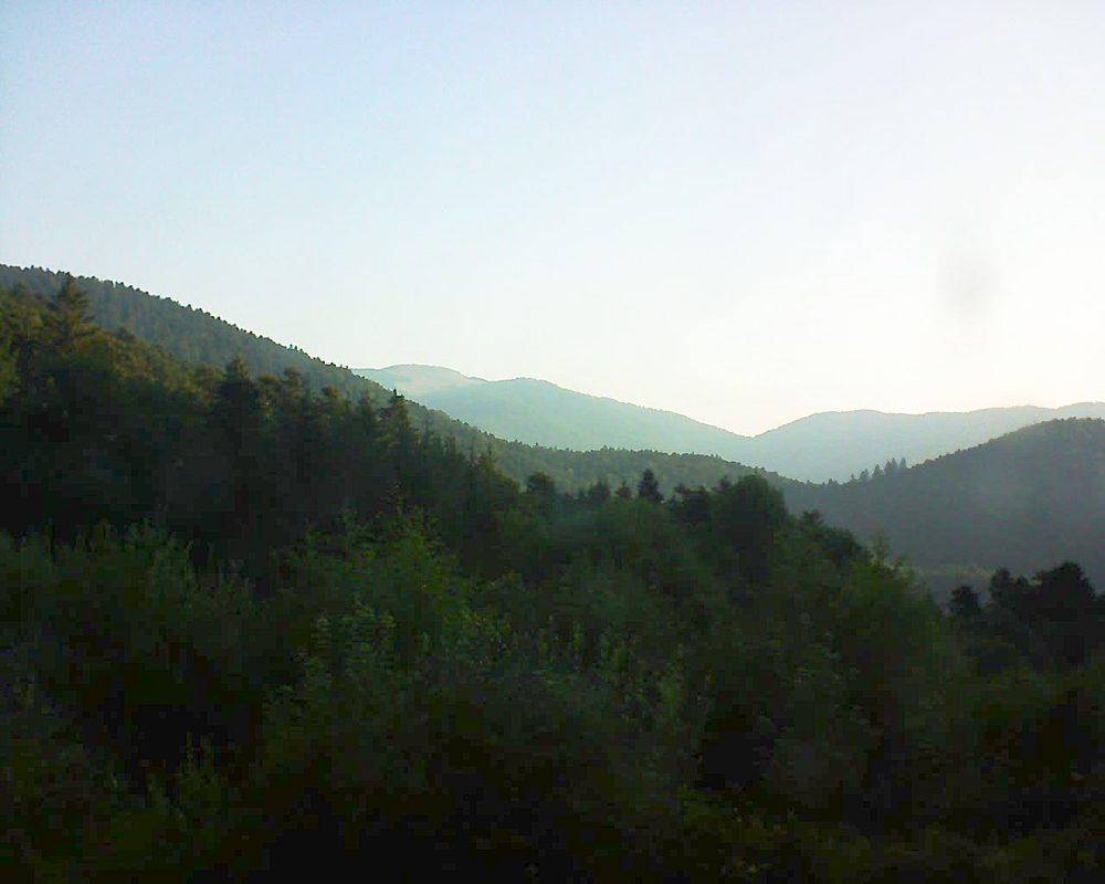 Le petit ballon vu depuis le Domaine Langmatt à Murbach le 24.07.2018 à 07:15 Le petit ballon (Alsace, Vosges) le 24.07.2018 à 07:15