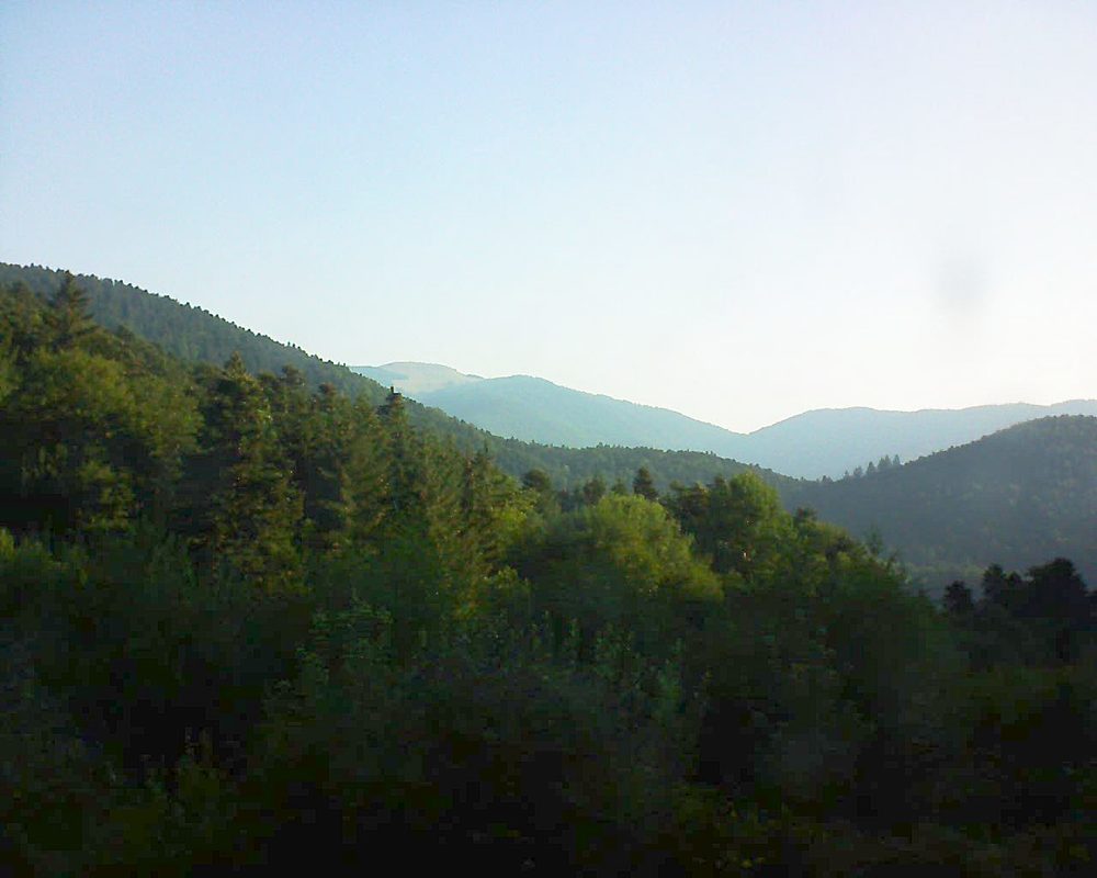 Le petit ballon vu depuis le Domaine Langmatt à Murbach le 24.07.2018 à 07:45 Le petit ballon (Alsace, Vosges) le 24.07.2018 à 07:45