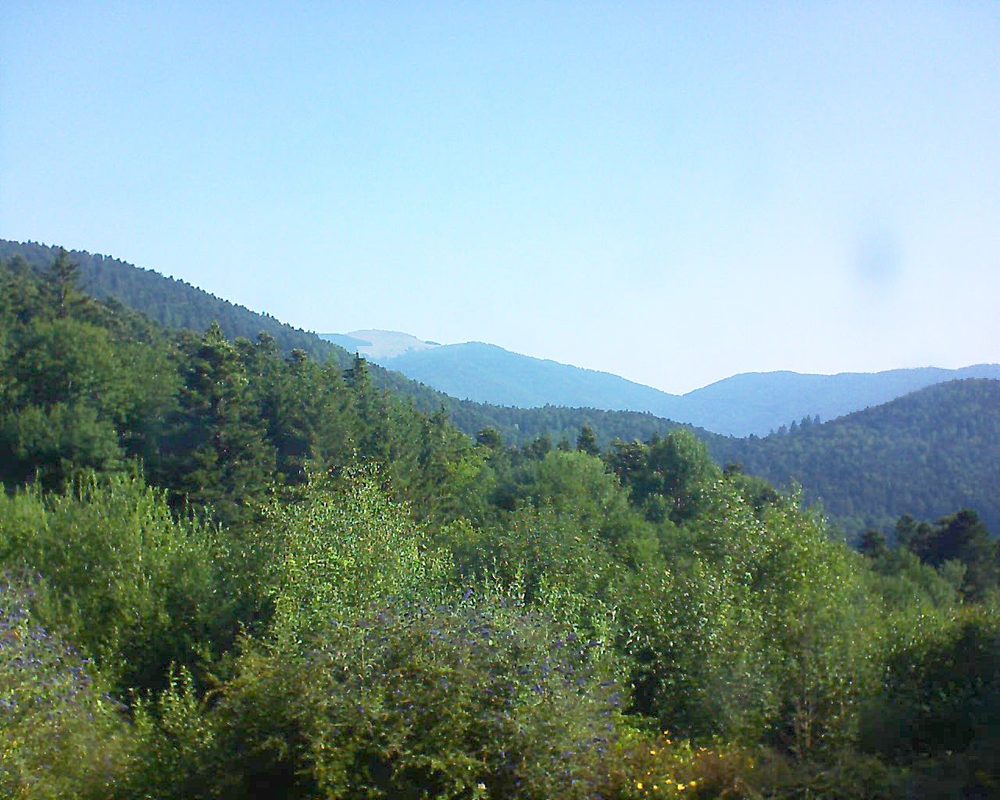 Le petit ballon vu depuis le Domaine Langmatt à Murbach le 24.07.2018 à 09:30 Le petit ballon (Alsace, Vosges) le 24.07.2018 à 09:30