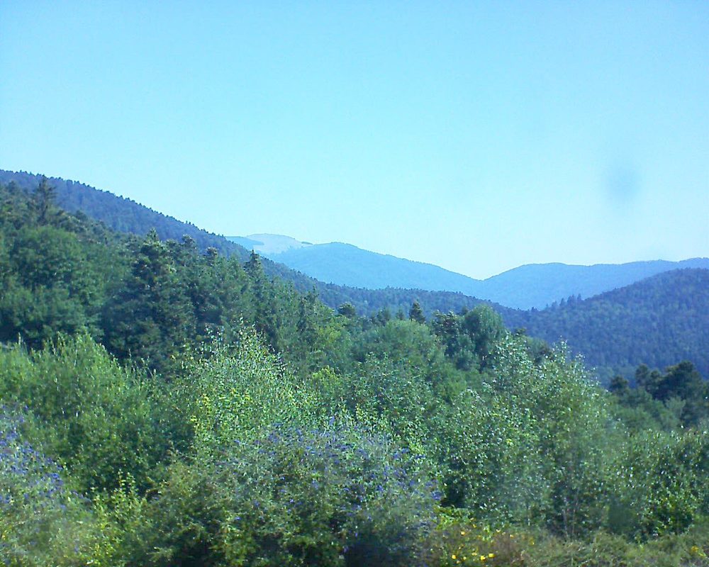 Le petit ballon vu depuis le Domaine Langmatt à Murbach le 24.07.2018 à 11:00 Le petit ballon (Alsace, Vosges) le 24.07.2018 à 11:00