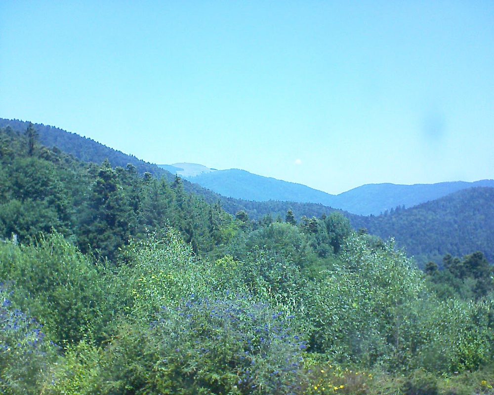 Le petit ballon vu depuis le Domaine Langmatt à Murbach le 24.07.2018 à 12:45 Le petit ballon (Alsace, Vosges) le 24.07.2018 à 12:45