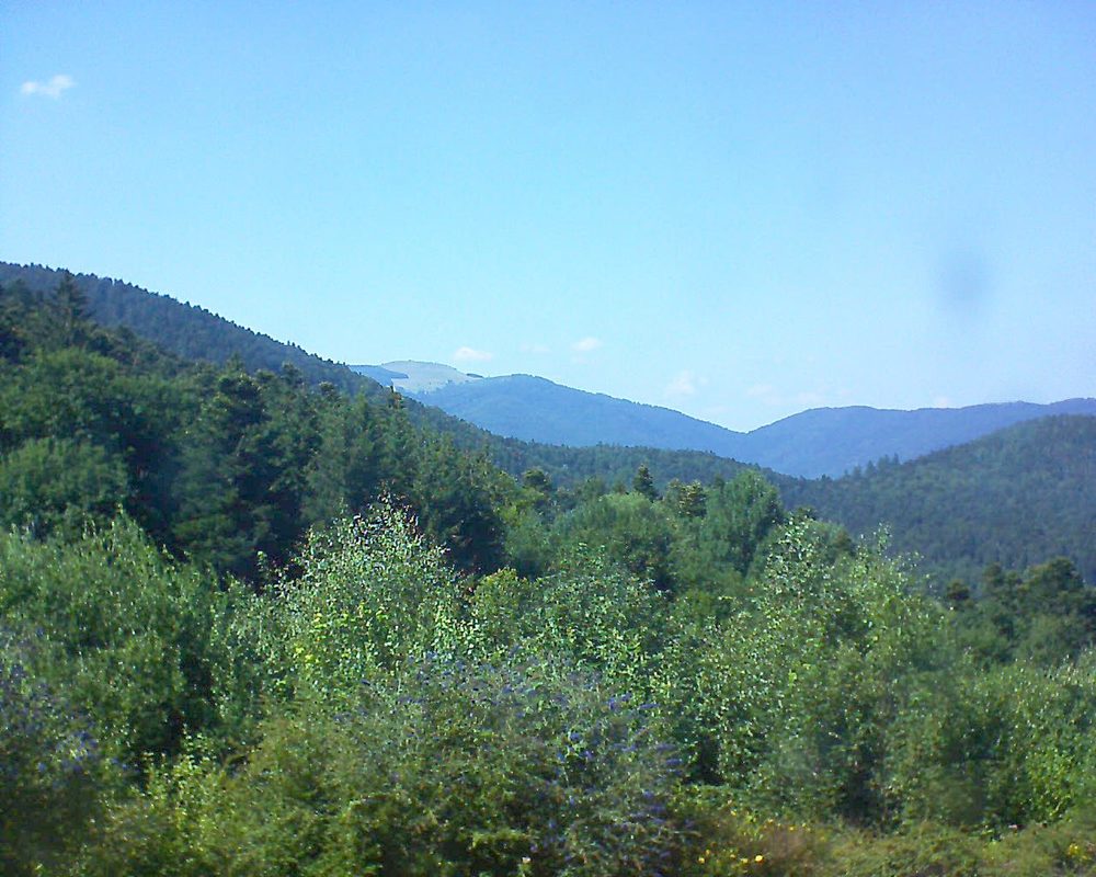Le petit ballon vu depuis le Domaine Langmatt à Murbach le 24.07.2018 à 16:00 Le petit ballon (Alsace, Vosges) le 24.07.2018 à 16:00