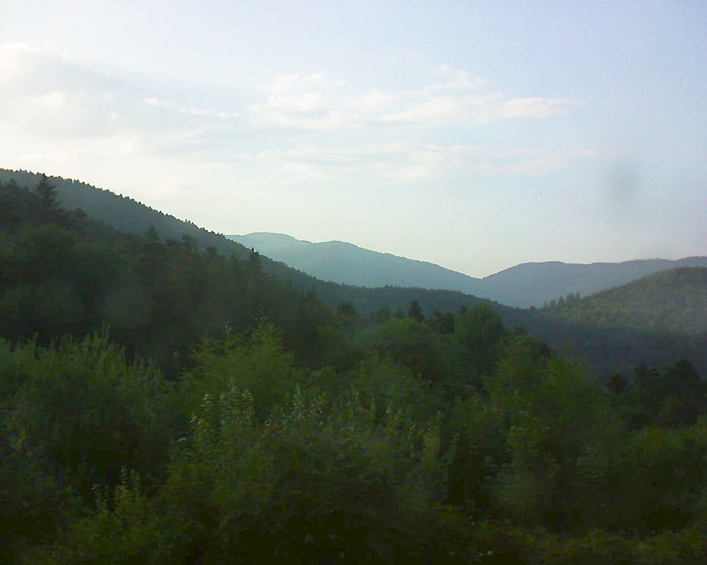 Le petit ballon vu depuis le Domaine Langmatt à Murbach le 24.07.2018 à 19:45 Le petit ballon (Alsace, Vosges) le 24.07.2018 à 19:45