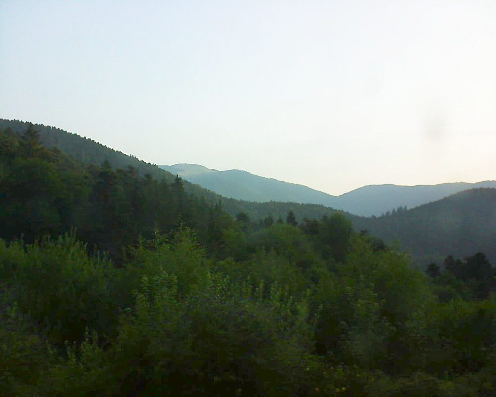Le petit ballon vu depuis le Domaine Langmatt à Murbach le 25.07.2018 à 07:00 Le petit ballon (Alsace, Vosges) le 25.07.2018 à 07:00