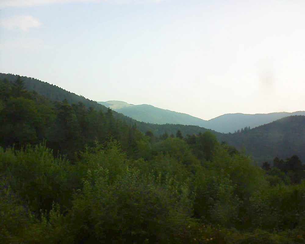 Le petit ballon vu depuis le Domaine Langmatt à Murbach le 25.07.2018 à 07:30 Le petit ballon (Alsace, Vosges) le 25.07.2018 à 07:30